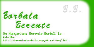 borbala berente business card